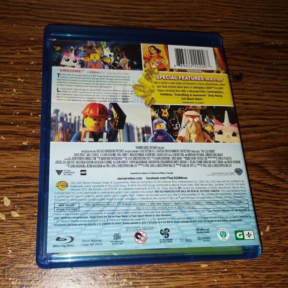 The LEGO Movie (Blu-ray/DVD, 2014, 2-Disc Set, Canadian) w/ slip cover - Picture 5 of 5